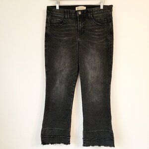 Democracy AB Tec Crop Straigt Leg Sz 10 Black Hem Accent Classic Casual